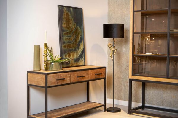 Lucide EXTRAVAGANZA CHIMP Stehleuchte E27 Schwarz, Gold 10702/81/30