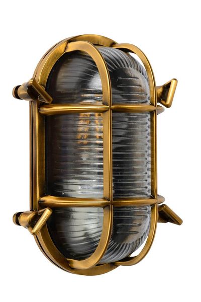 Lucide DUDLEY Außen-Wandleuchte E27 Mattes Gold, Messing IP65 11891/20/02