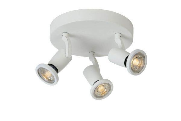 Lucide JASTER-LED LED Deckenleuchte 3x GU10 3x 5W 360° drehbar Weiß 11903/15/31
