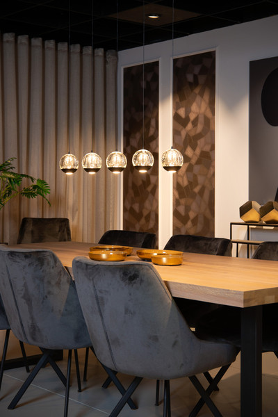 Lucide SENTUBAL LED Pendelleuchten 5-fach 5,3W dimmbar Warmweiss Modern Schwarz 70-150cm 13498/25/30