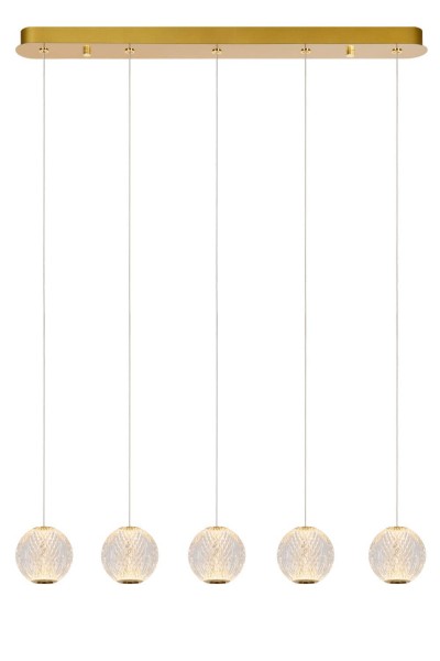 Lucide CINTRA LED Pendelleuchte 21W Transparent, Mattes Gold, Messing 90Ra 13499/21/60
