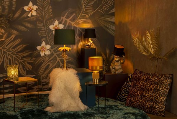 Lucide EXTRAVAGANZA SIR WINSTON Tischlampe E14 Gold, Schwarz 13533/81/10