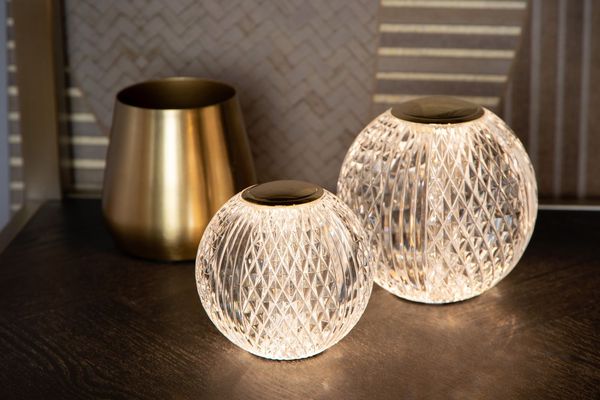 Lucide CINTRA LED Tischlampe 3-Stufen-Dimmer 1,5W dimmbar Transparent, Mattes Gold, Messing 95Ra 13599/01/60