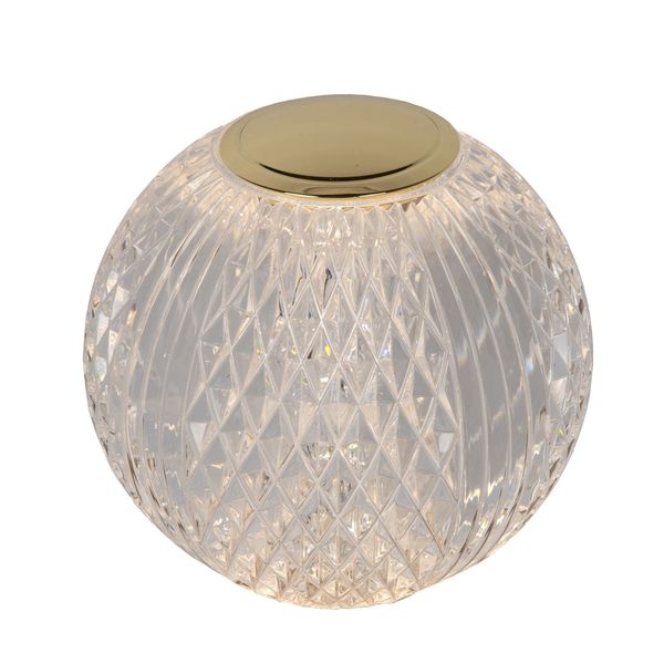 Lucide CINTRA LED Tischlampe 3-Stufen-Dimmer 1,5W dimmbar Transparent, Mattes Gold, Messing 95Ra 13599/01/60