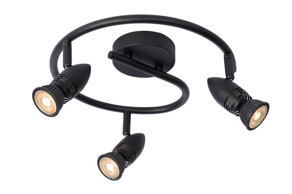 Lucide CARO Deckenleuchte 3x GU10 360° drehbar Schwarz 13955/03/30