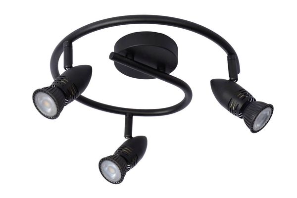 Lucide CARO Deckenleuchte 3x GU10 360° drehbar Schwarz 13955/03/30