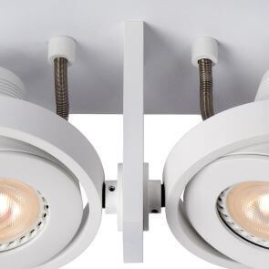 Lucide LANDA LED Deckenleuchte 2x GU10 Dim-to-warm 2x 5W dimmbar 360° drehbar Weiß 95Ra 17906/11/31