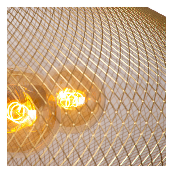 Lucide MESH E27 Pendelleuchten 3-fach Vintage Mattgold 80-500cm 21423/88/02