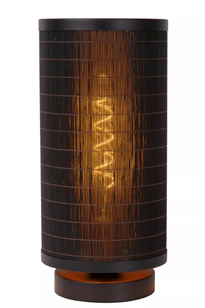 Lucide TAGALOG Tischlampe E27 Schwarz, Helles Holz 21529/15/30