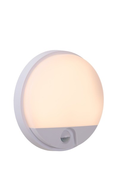 Lucide HUPS IR LED Wandleuchte 10W Weiß, Opal Sensor IP54 22863/10/31