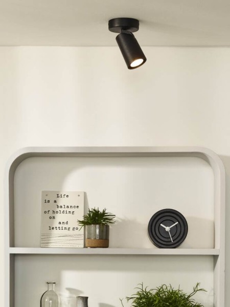 Lucide XYRUS LED Deckenleuchte GU10 Dim-to-warm 5W dimmbar 360° drehbar Schwarz 95Ra 23954/06/30