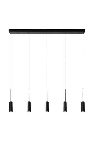 Lucide TUBULE LED Pendelleuchte 5x 5x 7W Schwarz 90Ra 24401/35/30