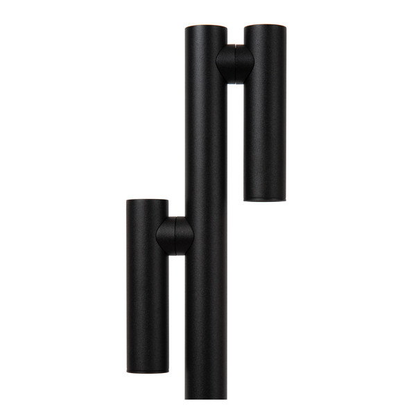 Lucide ANTRIM LED Stehlampe Mit Leselampe 2-fach 2,2W dimmbar IP54 Warmweiss Modern Schwarz 27703/04/30