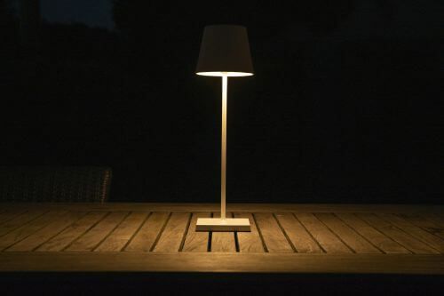 Lucide JUSTIN LED Tischlampe Außen Outdoor 3-Stufen-Dimmer 2,2W dimmbar Weiß IP54 27888/04/31