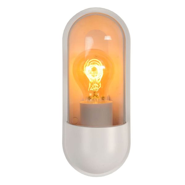 Lucide CAPSULE Außen-Wandleuchte E27 Weiß, Transparent IP54 29897/01/31