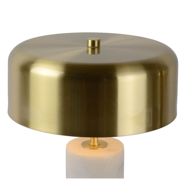 Lucide MIRASOL Tischlampe 3x G9 Weiß, Mattes Gold, Messing 34540/03/31