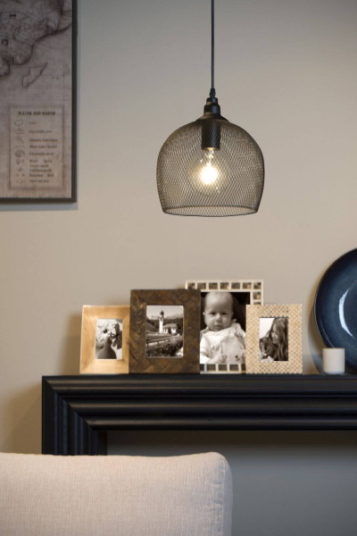 Lucide MESH Pendelleuchte E27 Schwarz 43404/22/30