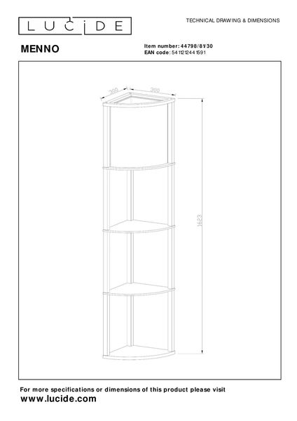 Lucide MENNO Stehleuchte E27 Schwarz, Beige 44798/81/30