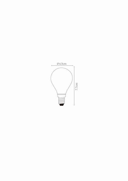 Lucide P45 LED Filament Lampe E14 4W dimmbar Transparent 49022/04/60