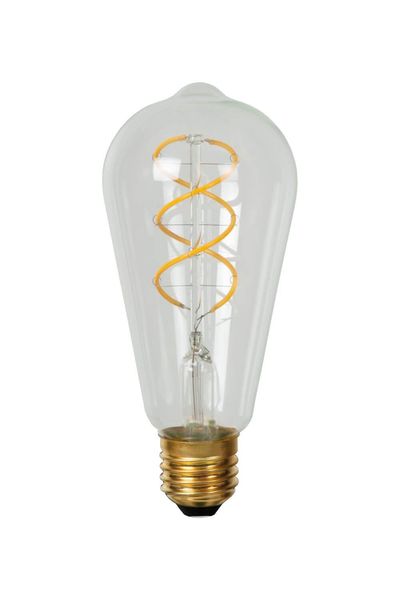 Lucide ST64 LED Filament Lampe E27 4,9W dimmbar Transparent 49034/05/60