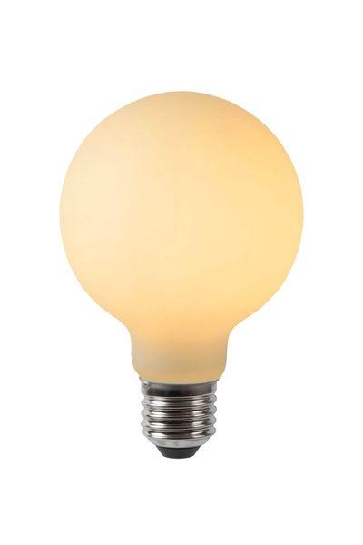 Lucide G80 LED Filament Lampe E27 5W dimmbar Opal 49048/05/61