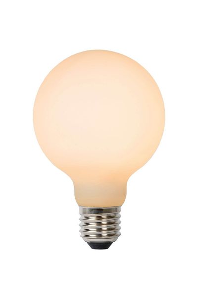 Lucide G80 LED Filament Lampe E27 3-Stufen-Dimmer 8W dimmbar Opal 49066/08/61