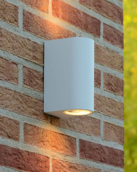 Lucide ZARO Außen-Wandleuchte 2x GU10 Weiß IP44 69801/02/31