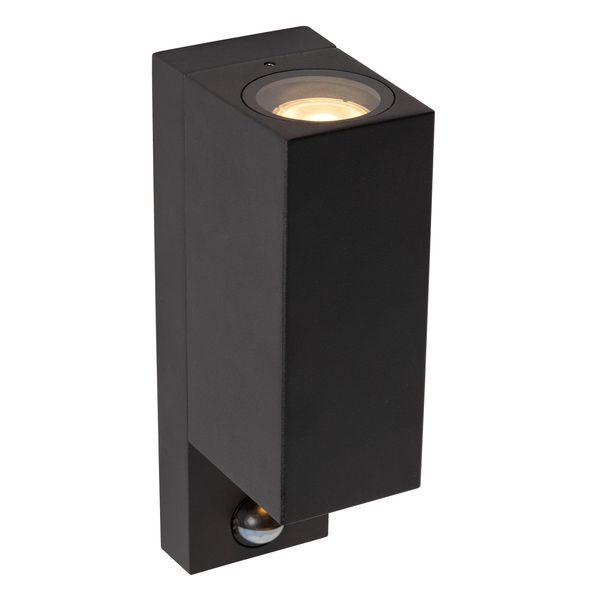 Lucide ZARO IR Wandleuchte 2x GU10 Schwarz Sensor IP65 69802/02/30