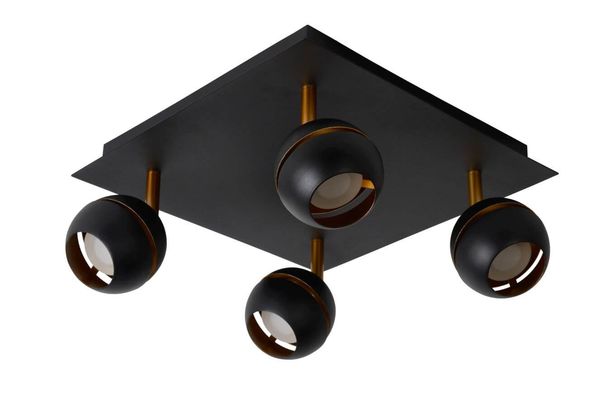 Lucide BINARI LED Deckenleuchte 4x 4x 4,5W 360° drehbar Schwarz 77975/20/30