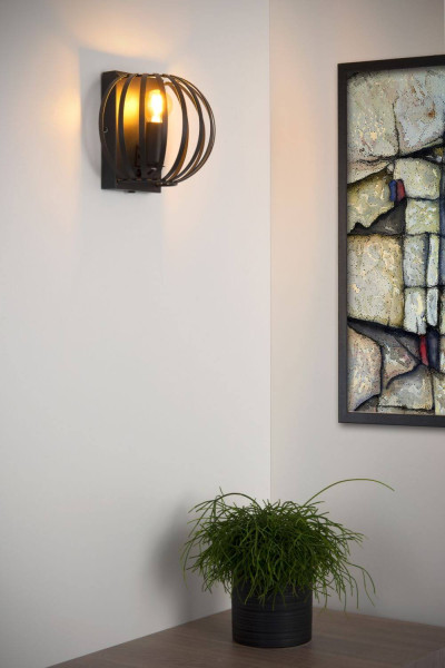 Lucide MANUELA Wandleuchte E14 Schwarz 78274/01/30