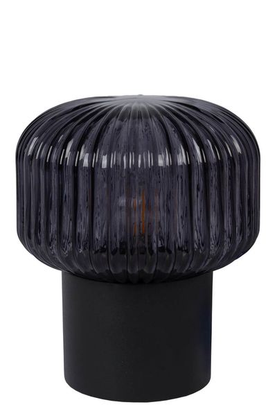 Lucide JANY Tischlampe E14 Schwarz, Rauchfarbe Grau 78595/01/30