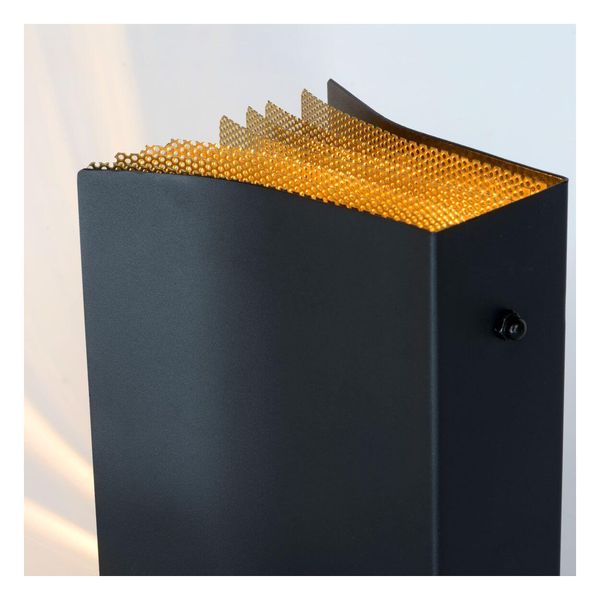 Lucide EXTRAVAGANZA LIVRET Tischlampe E14 Schwarz, Gold 78596/01/30