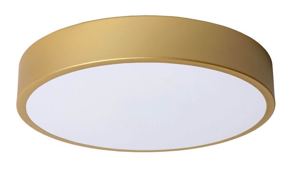 Lucide UNAR LED Deckenleuchte 3-Stufen-Dimmer 18W dimmbar Mattes Gold, Messing, Opal 79185/30/02