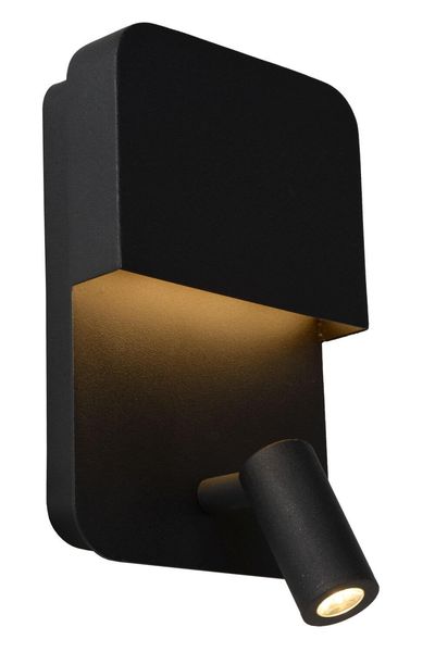 Lucide BOXER LED Wandleuchte USB Aufladung 10W 360° drehbar Schwarz 79200/08/30