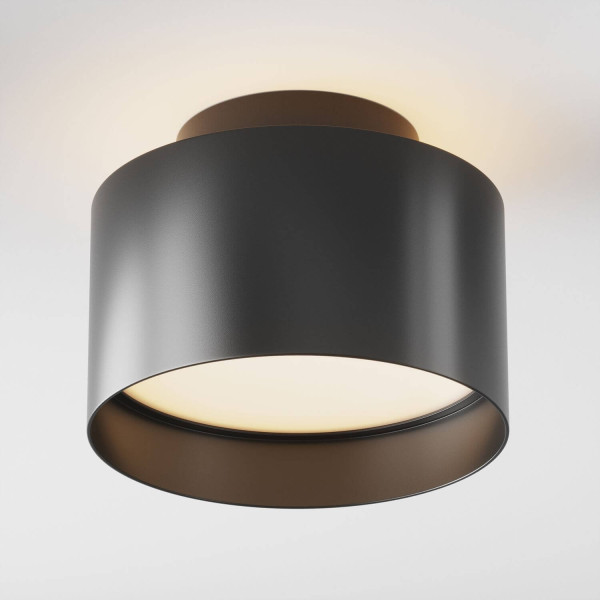 Maytoni Planet LED Deckenleuchte, Deckenlampe 16W Schwarz 3000K 