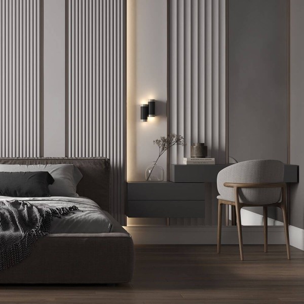 Maytoni KILT LED Wandleuchte, Wandlampe 10W Schwarz 90Ra Warmweiss