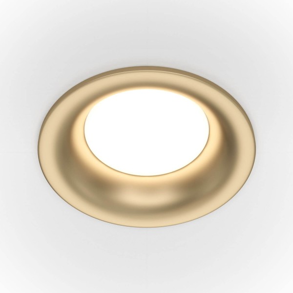 Maytoni Slim Downlight, Einbauleuchte GU10 Matt-Gold Ø8,5mm