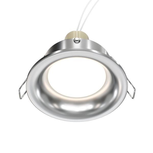 Maytoni Slim Downlight, Einbauleuchte GU10 Silber-Farbe Ø8,5mm
