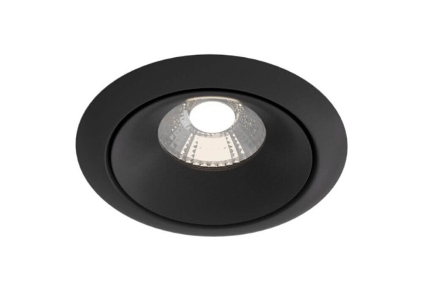 Maytoni Yin LED Downlight, Einbauleuchte 12W Schwarz Warmweiss Ø98mm