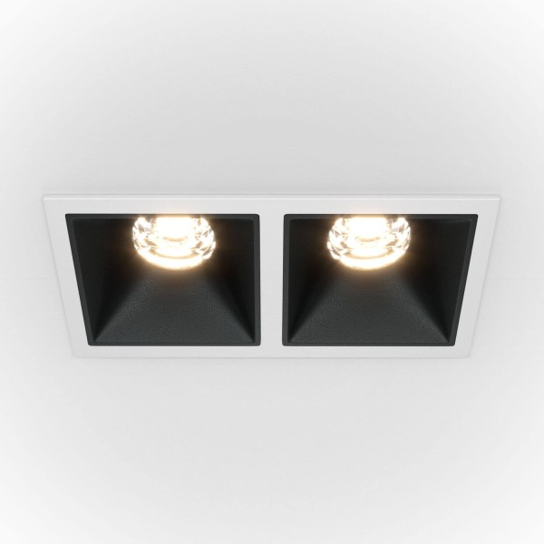 Maytoni Alfa LED Downlight, Einbauleuchte 20W Schwarz / Weiss 90Ra Warmweiss