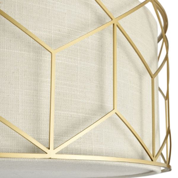 Maytoni Messina Deckenleuchte 5x E27 Gold Leinen