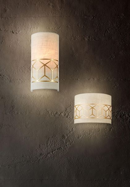 Maytoni Messina Wandleuchte E14 Gold Leinen