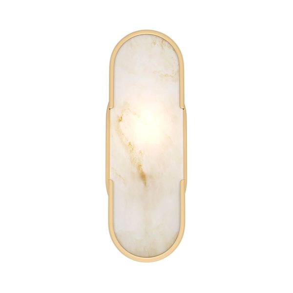 Maytoni Marmo Wandleuchte, Wandlampe E14 Stein Gold-Farbe