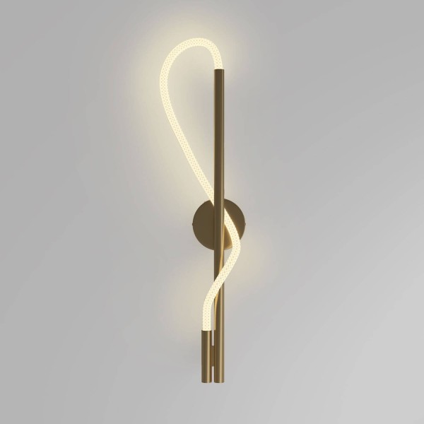 Maytoni Tau LED Wandleuchte, Wandlampe 13W Gold-Farbe Warmweiss