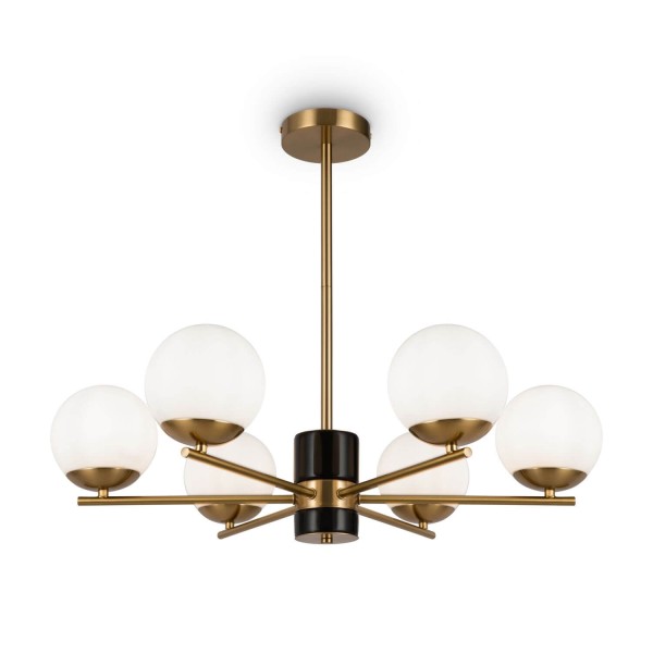 Maytoni Marble Pendelleuchte, Hängeleuchte 6x E27 Messing