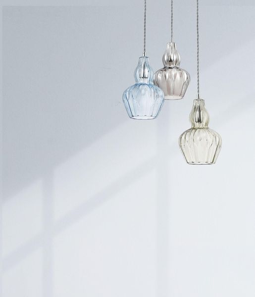 Maytoni Eustoma Pendelleuchte, Hängeleuchte E14 Nickel Glas