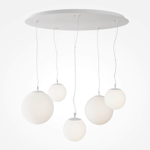 Maytoni Basic form Pendelleuchte, Hängeleuchte 5x E27 Weiss, matt 4099776029793