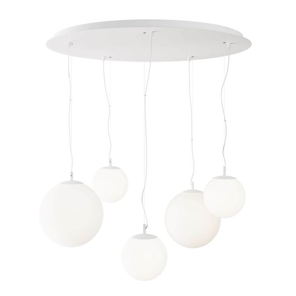 Maytoni Basic form Pendelleuchte, Hängeleuchte 5x E27 Weiss, matt 4099776029793