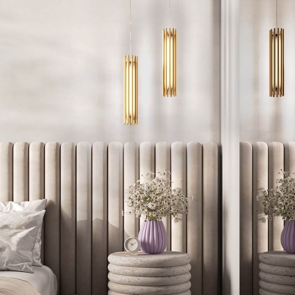 Maytoni Sonata LED Pendelleuchte, Hängeleuchte 12W Messing Warmweiss