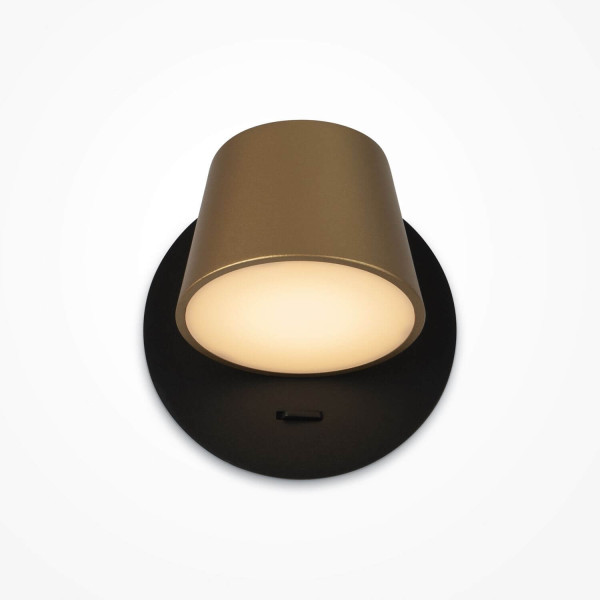 Maytoni Pixel LED Wandleuchte, Wandlampe 7W Messing Schwarz Warmweiss